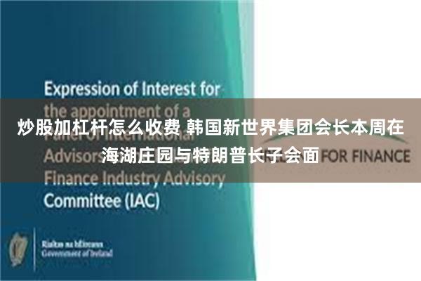 炒股加杠杆怎么收费 韩国新世界集团会长本周在海湖庄园与特朗普长子会面